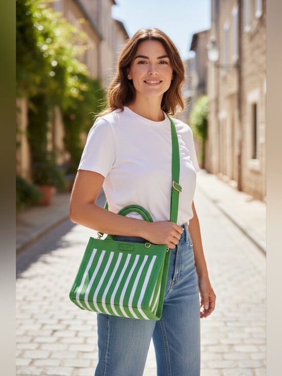 kate spade Handbags - Kate Spade Vibrant Green and White Tote
